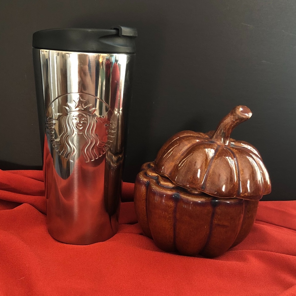 Starbucks silver tumbler 16oz